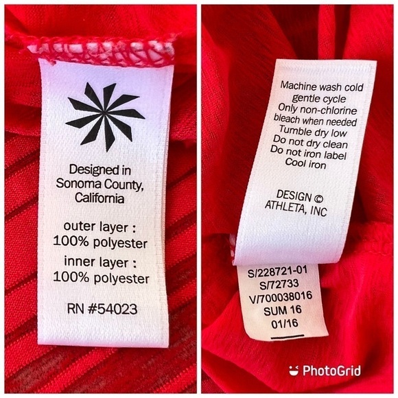 Athleta Semi Sheer Stripe Sleeveless Layered Athletic Tank Top - Picture 6 of 9